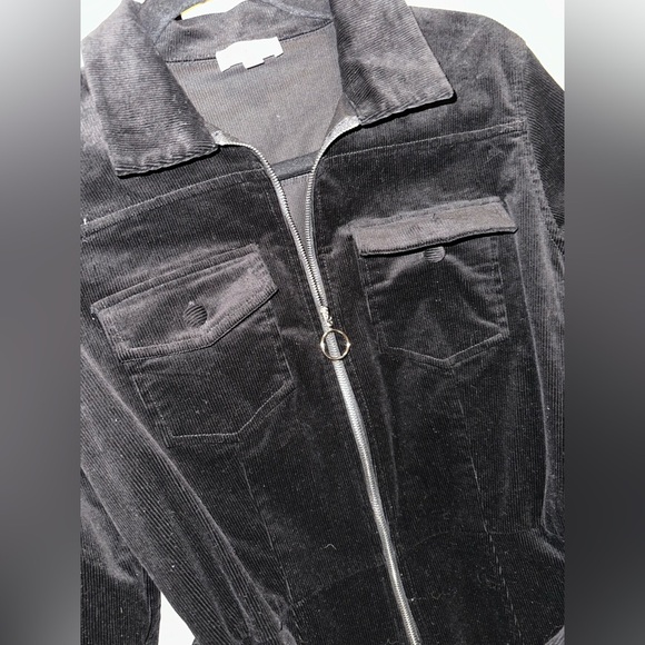 Superdown charlotte cord romper Black Zip-Up Romper with Belt Size Small - Picture 6 of 8